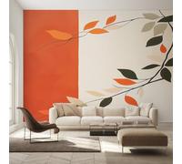 Generico Carta da Parati Foglia, 260X175cm, Carta da Parati Tessuto Non Tessuto Botanico Minimalista Moderno, Camera da Letto Decorazioni Parete Soggiorno Decorazione Cucina Décor EL&D76