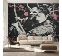 Generico Carta da Parati Geisha Giapponese 200x140 cm, Fotomurali Samurai Giapponese Orientale Decorazioni Parete, Tessuto Non Tessuto Murale per Camera Letto, Soggiorno, Ufficio, TV Sfondo Y&W35