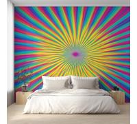 Generico Carta da Parati Illusione Ottica, Fotomurale Linee Strisce per Camera da Letto Decorazioni Parete, Carta Parati Effetto Decorativi Wallpaper, 250 x 175 cm D&O81