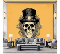 Generico Carta da Parati Moderna Signor Teschio 300x210 cm Murales Poster Stampa 3D, Carta da Parati Fotomurale Tessuto Non Tessuto per Camera Letto, Soggiorno, Ufficio