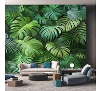 Generico Carta da Parati Monstera, 150X105cm, Carta da Parati Tessuto Non Tessuto Pianta Tropicale Giungla, Camera da Letto Decorazioni Parete Soggiorno Decorazione Cucina Décor D2