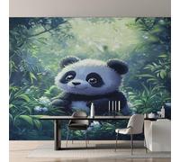 Generico Carta da Parati Panda, Fotomurale Animali Cartoni Animati Carini per Camera da Letto Decorazioni Parete, Carta Parati Effetto Decorativi Wallpaper, 500 x 350 cm D&O84