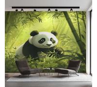 Generico Carta da Parati Panda, Fotomurale Bambù Animali Carino per Camera da Letto Decorazioni Parete, Carta Parati Effetto Decorativi Wallpaper, 500 x 350 cm D&O85