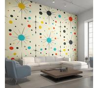 Generico Carta da Parati Pois, Fotomurale Cerchio Geometric Colorato per Camera da Letto Decorazioni Parete, Carta Parati Effetto Decorativi Wallpaper, 366 x 254 cm D&O34