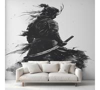 Generico Carta da Parati Samurai Giapponese, 366X250cm, Carta da Parati Tessuto Non Tessuto Bushido Orientale Asiatico, Camera da Letto Decorazioni Parete Soggiorno Decorazione Cucina Décor EL&D48