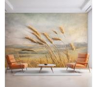 Generico Carta da Parati Spighe di Grano, 200X140cm, Carta da Parati Tessuto Non Tessuto Campo di Grano Rustico, Camera da Letto Decorazioni Parete Soggiorno Decorazione Cucina Décor EL&D56