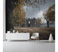 Generico Carta Da Parati Temi Stile Moderno Gotico Architettura - 350 x 256 cm 3D Effetto Carta Da Parati Non Tessuto Decorazioni Per Soggiorno Camera Da Letto, Grigio Motivo Murales