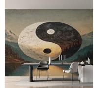 Generico Carta da Parati Yin Yang, Fotomurale Tai Chi Cinese per Camera da Letto Decorazioni Parete, Carta Parati Effetto Decorativi Wallpaper, 350 x 256 cm D&O123