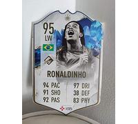 Generico Carta FUT Ronaldinho Toty Icon FIFA 23 Ultimate Team Stampata su Materiale Rigido Sagomato