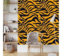 Generico Carta Parati Adesiva 53 cm x 10 m Modello Giallo Leopardo Texture Stampa 3D ad Alta Definizione Facile da Pulire Durevole Resistente all'Umidità Ideale per Soggiorno Camera da Letto Ufficio