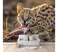 Generico Carta Parati Camera Da Letto Animali Leopardo, Carta Parati Tessuto Non Tessuto Arte Selvaggia 200X140cm Aggiorna Lo Stile Della Casa Copre Le Imperfezioni Del Muro Traspirante E