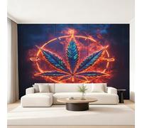 Generico Carta Parati Marijuana Fotomurale Cannabis Carta da Parati Tessuto Non Tessuto 200x140 Murales da Parete Decorazione Parete Wallpaper W24