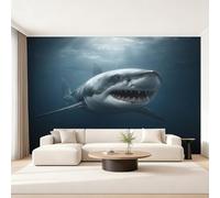 Generico Carta Parati Squalo Fotomurale Animale Marino Vita Marina Carta da Parati Tessuto Non Tessuto 350x256 Murales da Parete Decorazione Parete Wallpaper W&50