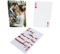 Generico Carte da gioco di coppia personalizzate - 52 motivi per cui ti amo Deck, Wedding Guest Book Alternative, San Valentino personalizzato, carta da gioco di foto in bianco e nero