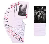Generico Carte da gioco foto personalizzate, ponte personalizzato per famiglie, coppie e animali domestici - Natale unico, idea con le tue immagini - carta rivestita 300GSM