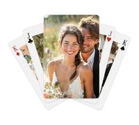 Generico Carte da gioco personalizzate per ragazza - regalo personalizzato per coppie per l'anniversario, San Valentino - 54 carte con i tuoi ricordi, 300GSM laminato, idea regalo romantica unica
