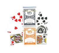 Generico Carte da Gioco Poker Plastificate, Set da 2 Mazzi da 54 Carte, Dorso Rosso e Blu, Carte Plastificate per Poker Burraco Ramino Scala 40 e Solitario