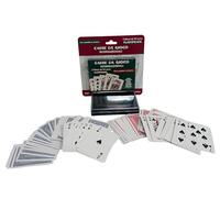 Generico Carte da Gioco Set 2 Mazzi con Custodia Carte da Poker Black Jack Ramino Scala 40 Playng Cards Plastificate Burraco 2 Mazzi da 54 Carte, 108 Carte Qualità Top Robuste e Scorrevoli