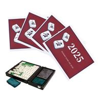 Generico Carte Da Mahjong 2025 | Manuale Impermeabile Portatile | Guida Alle Regole Di Gioco Del Mahjong - per Principianti Donne Uomini Serate Giochi Viaggi Casa Feste Vacanze Raduni Familiari