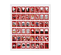 Generico Carte da poker in miniatura, 96 pz gioco da tavolo con fiori coreani, accessori per case delle bambole 1:12 e giocattoli per carte da gioco