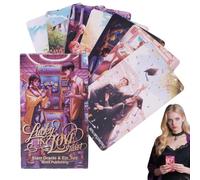 Generico Carte Dei Tarocchi - 80 Carte Tarocchi D'Amore Per Relazioni E Connessioni,Messaggi con Rose Divinazione Giochi da Tavolo Classici da Collezione per Anime Gemelle e Completi