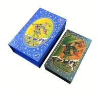 Generico Carte dei Tarocchi Celestiali, Design Mistico con Luna e Stelle, Illustrazioni in Blu e Oro