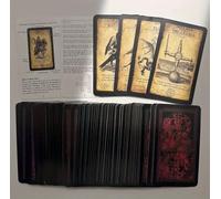 Generico Carte dei Tarocchi Demoniaci, Deck Vintage con Sigilli Mistici, 10 cm x 6 cm, Cofanetto Rosso e Nero