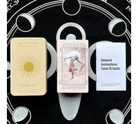Generico Carte dei Tarocchi scatola di ferro e manuale di istruzioni in inglese, 4 x 2,4 pollici (lucid dreams beginner tarot)