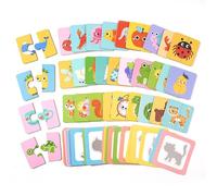 Generico Carte Di Abbinamento - Set Di Puzzle,Attività Scolastiche Per Bambini 3+ Anni Viaggio Casa Asilo