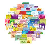 Genérico Carte di conversazione per bambini, set da 60 pezzi | Biglietto di conversazione divertente per l'educazione, casa, aula, scuola, routine quotidiana e collegamento