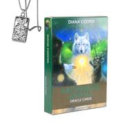 Generico Carte Oracolo Animale Arcangelo - Pocket Edition, carta rame, ideale per i principianti, include carte e collana