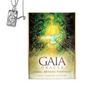 Generico Carte Oracolo Gaia - Mazzo tascabile per principianti con collana - Design ispirato alla natura, facile da usare