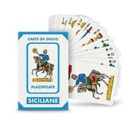 Generico Carte Siciliane 100% Plastificate - Mazzo da 40 Carte da Gioco Professionali, Impermeabili, Resistenti e Lavabili, Ideali per Scopa, Scopone, Briscola, Tressette e Asso Pigliatutto