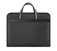 Generico Cartella Portadocumenti Organizer Professionale da Viaggio in Nera Chiusura a Cerniera e Design Multilivello per Meeting e Ambienti Business