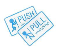 Generico Cartelli per Porte Push-Pull in Acrilico 2 Pezzi per Porte in Vetro Segnaletica per Hotel Uffici Negozi Colore ad Alto Contrasto Indicazioni Chiare Scorrevoli