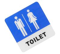 Generico Cartello Bagno Unisex in Acrilico Blu Resistente a Graffi e Deformazioni per Ufficio e Ristorante Segnaletica Porta Toilette Uomo Donna