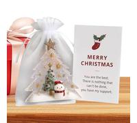 Generico Cartolina di Auguri di Buon Natale - Biglietti D'auguri Con Albero Di Natale Pupazzo Di Neve Decorazione Scrivania,Decorazione per Scrivania per Interni Casa Cucina Festa Invernale