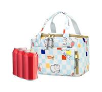 Genérico cartone animato a prova di perdite: isolante e riutilizzabile per bambini con un divertente motivo di gatto, per la scuola e picnic