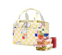 Genérico cartone animato a prova di perdite: isolante e riutilizzabile per bambini con un divertente motivo di gatto, per la scuola e picnic