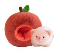 Generico Cartoon Pink Plush Animal, Fruit Shape Cute Plush Doll Pillow Set, Soft Stuffed Toy with Cozy Fabric and Vibrant Colors, Compact Ideal for Room Decor, Home Decoration, Christmas Birthday