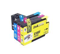 Generico Cartuccia d'inchiostro compatibile C180F C180f, compatibile for cartuccia d'inchiostro della stampante Ricoh 60L71A 60L68A 60L69A 60L70A(C180F-1Set)