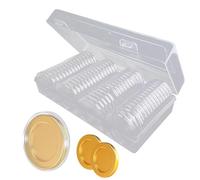 Genérico Case Collezionisti Monete: Contenitore Scatola Monete per Forniture Raccolta | 60 Pezzi Set con Guarnizione Schiuma | Contenitore per Forniture Recol