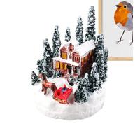 Generico Case del Villaggio di Natale | Case Natalizie in Resina | Collezione Carina di Micropaesaggi a Tema Cartone Animato per Decorazioni | Addobbi per Famiglia Mensola Libreria Comodino Soggiorno