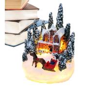 Generico Case del Villaggio di Natale | Case Natalizie in Resina | Collezione Carina di Micropaesaggi a Tema Cartone Animato per Decorazioni | Addobbi per Famiglia Mensola Libreria Comodino Soggiorno