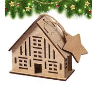 Generico Case di Natale - Casa di Legno illuminata di Natale - Edificio da Collezione Desktop per la vetrina APPAGGI