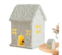 Generico Case di Natale Illuminate | Decorazioni Natalizie in Legno per Interni | Casette del Villaggio Figure in Miniatura - per Arredamento Casa Camera Sala Tavolo Scrivania Scaffale Ufficio