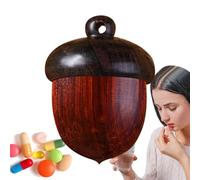 Generico Case di pillola | Organizzatore di pillola a forma di pinole in legno | Scatola di stoccaggio di tablet portatile l Contenitori di viaggio organizzatore di pillole per pillola per gioielli