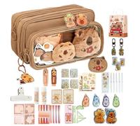 Generico Caso a - Capybara Pencil Case | Forniture scolastiche | Borsa per matite estetiche | Set di cartoleria | Organizzatore di penne per adolescenti per ragazzi Student Supplies School Room C