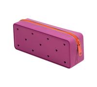 Genérico Caso Di Di Silicone-Cacciatore Con Grande Capacità E Fori Di Ventilazione | Penna Portatile Sacchetto Di Trucco Per La Scuola, L'Ufficio Viaggi, Viola scuro, Consulte la descripción