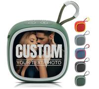 Generico Cassa Bluetooth Portatile Personalizzata con Foto e Logo, Mini Altoparlante Wireless, Diffusore Sonoro Potente con Bassi (Verde)